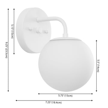 Louis Parisian Globe Metal/Frosted Glass Modern Contemporary LED Vanity